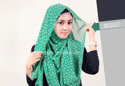 Cara Menggunakan Hijab Pashmina Chiffon Motif Headband