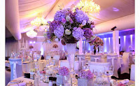 Sophisticated Purple Wedding Table Decorations