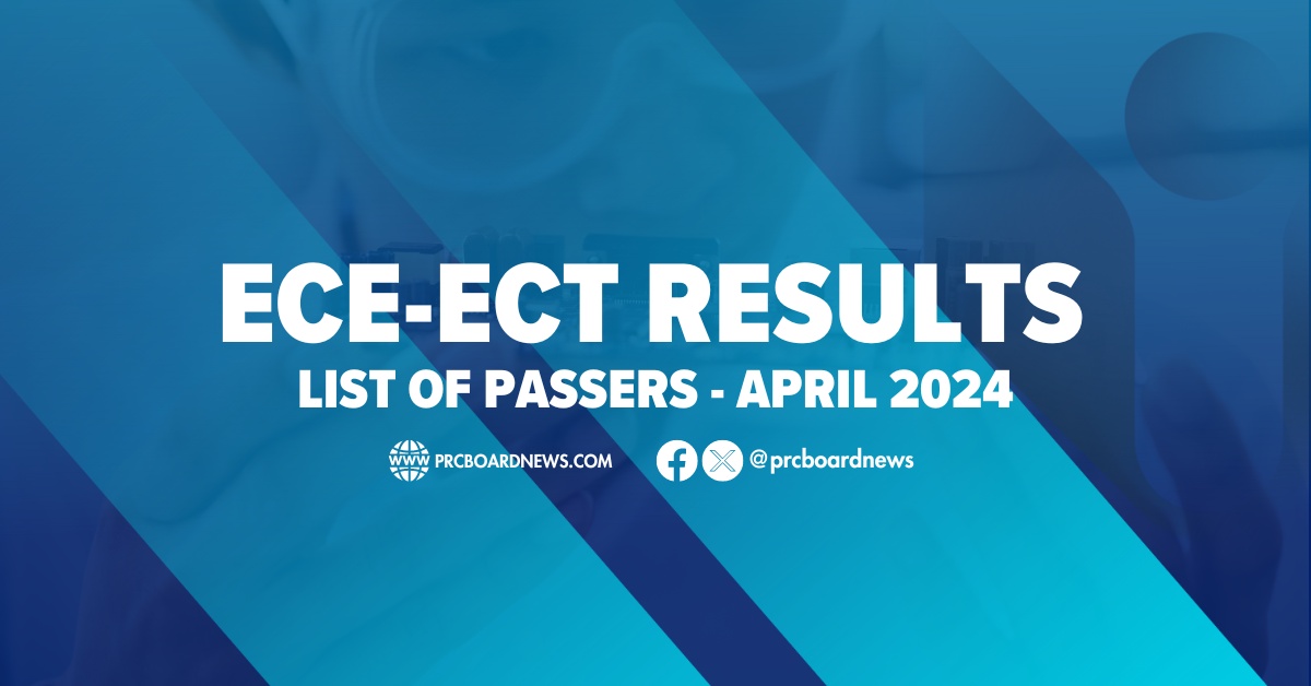 ECE, ECT RESULT: April 2024 Electronics Engineering board exam list of passers