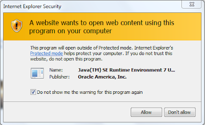 Allow Java to Run on this Site