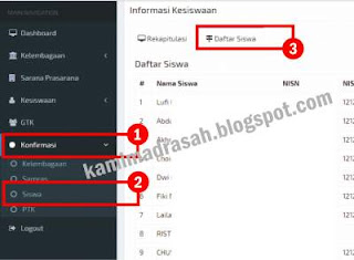 Cara Cetak Daftar Siswa di Emis Madrasah 2019