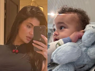 Kylie Jenner's Son Aire, 1, Is Too Adorable Holding His Valentine's Day Rabbit From Grandma Kris Photo