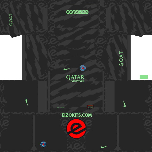 PSG DLS Kits 2023-2024 Released Nike - DLS2019 Kits (Goalkeeper Away)