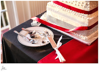 Sparkly Red Black Wedding at The Bedford Columns