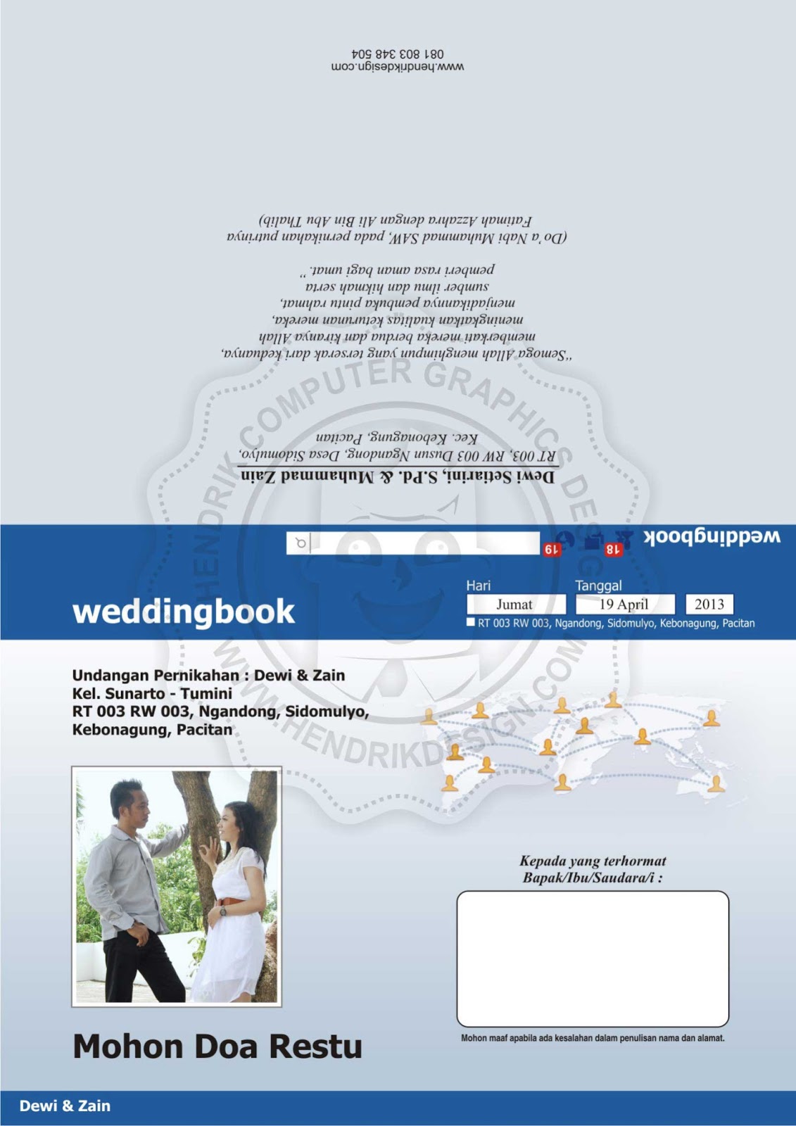  termurah di solo : Contoh Undangan Pernikahan Model Facebook (HCGD-09