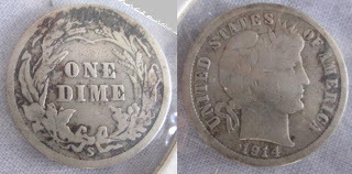 usa one dime ten cents 1914