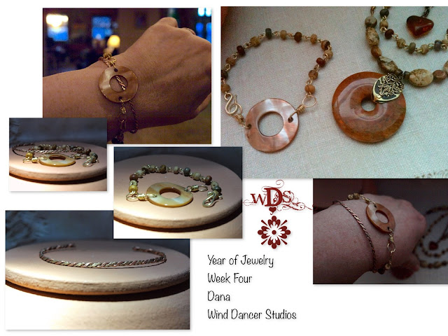 year of jewelry project week 4 Wind Dancer Studios matching bracelets for week 3