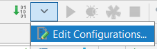 Edit Configurations entry on the toolbar
