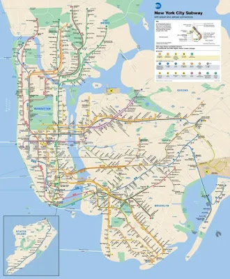 Mapa del metro de NYC.