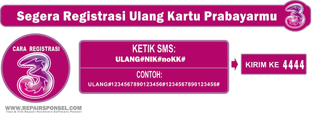 Cara Registrasi Ulang Kartu Tri 3 Sesuai KTP dan KK