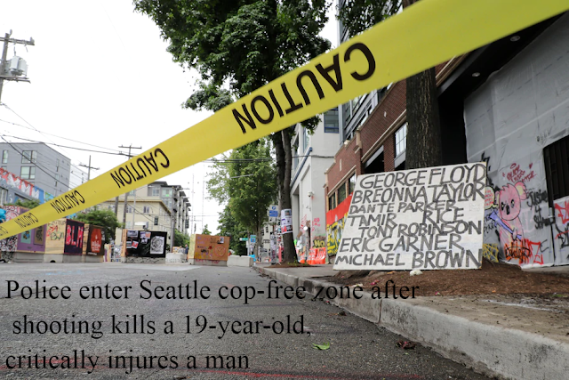 Police enter Seattle cop-free zone after shooting kills a 19-year-old, critically injures a man