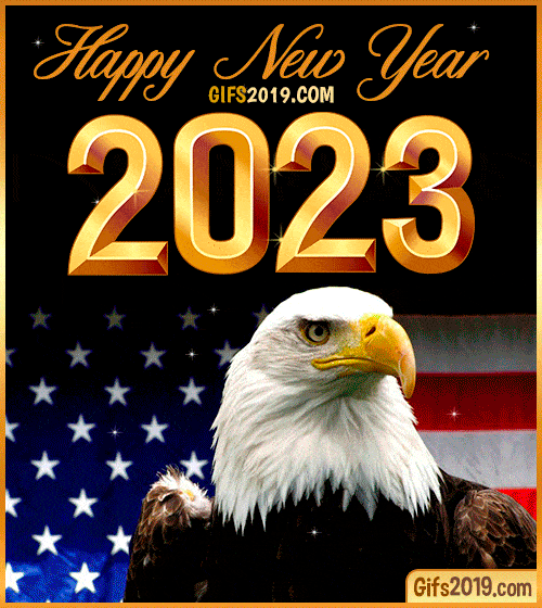 happy new year 2023 gif eagle