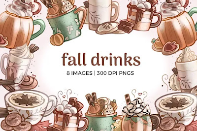 Fall Drinks Clipart