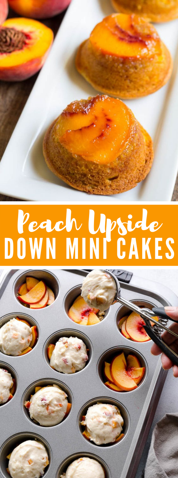 Peach Upside Down Mini Cakes #desserts #vegetarian