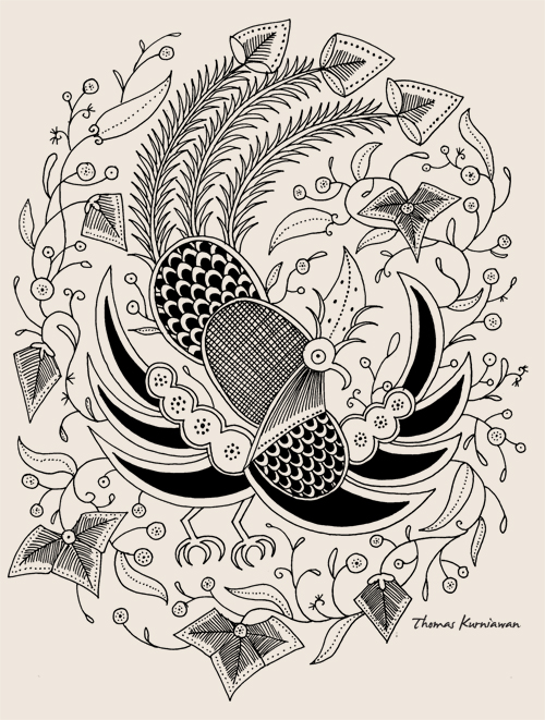 Thomas Kurniawan's Portfolio: Batik Design : Bird