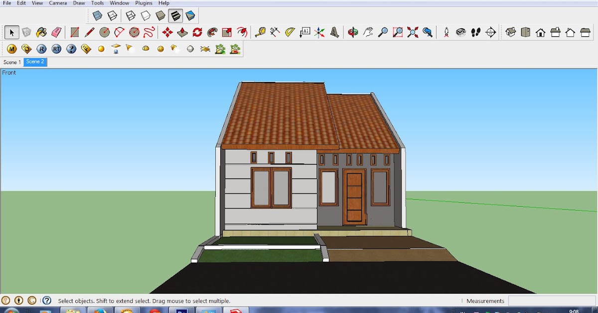 Tutorial Sketchup: membuat potongan dengan menggunakan 