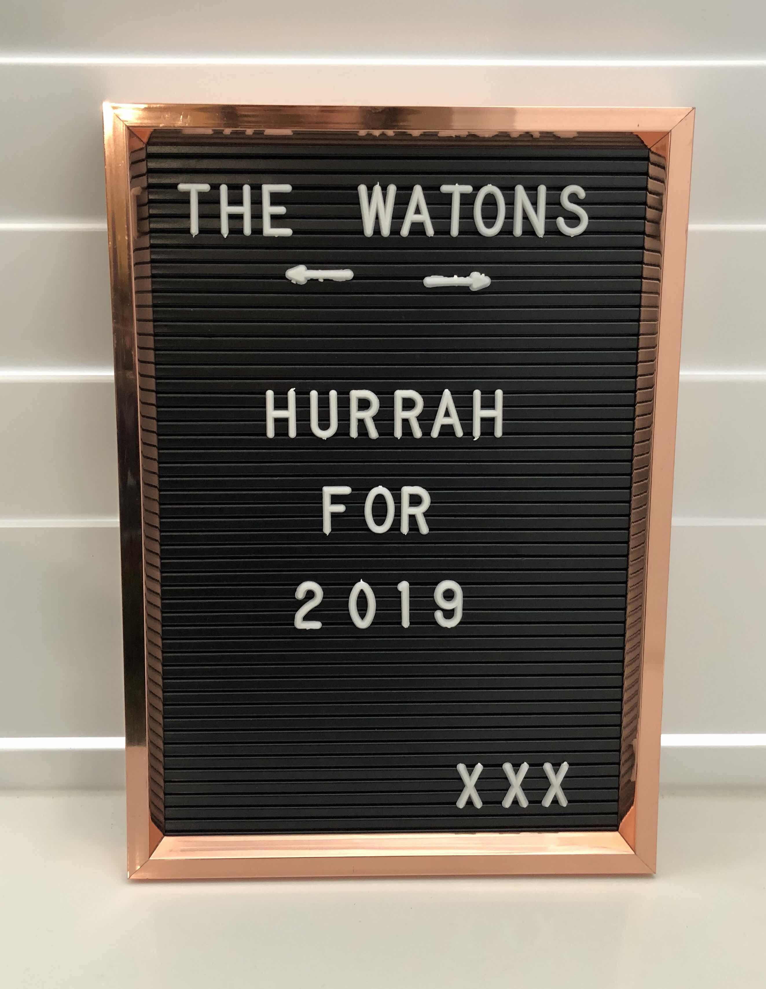 Hurrah for 2019 noticeboard