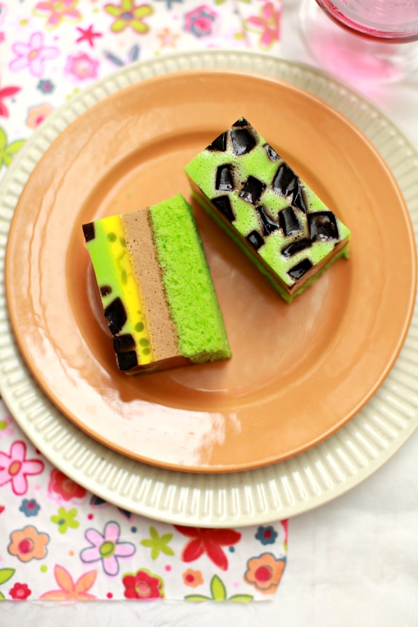 Puding Kek Cendol dan Cincau - masam manis