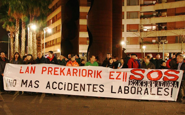 Protesta contra los accidentes laborales