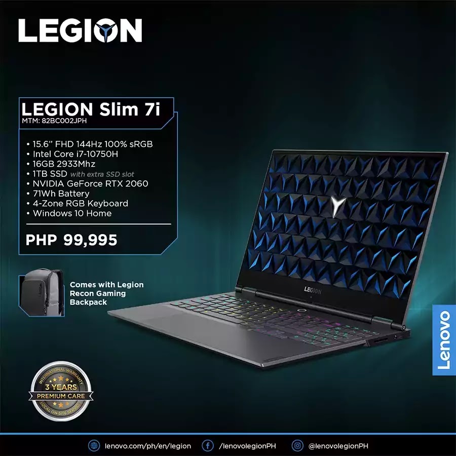 Lenovo Legion Slim 7i Price and Specs