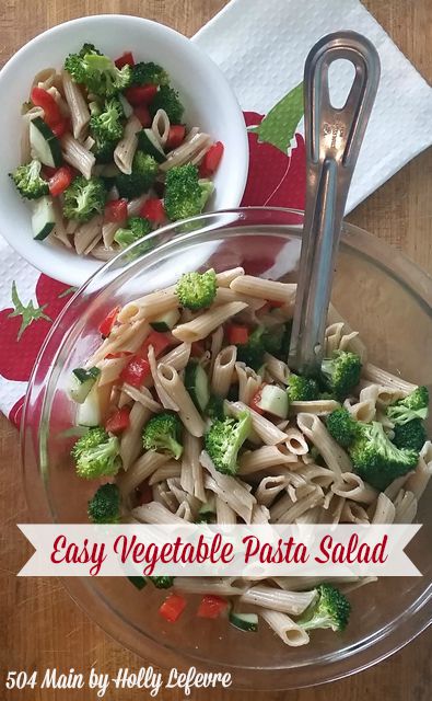 Toss up a Perfectly Delicious Vegetable Pasta Salad for lunch or a party.