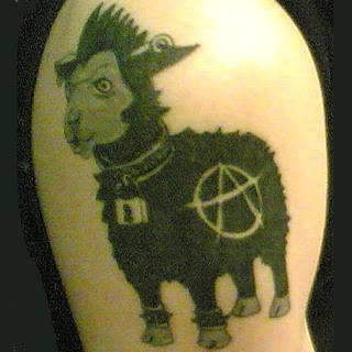 sheep tattoo art design on hand