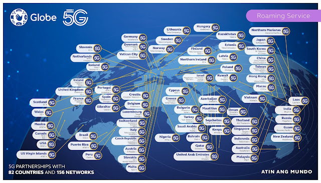 Globe 5G roaming coverage now in 82 countries worldwide