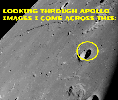 The old Apollo Moon images are very odd indeed with this one having Alien technology in a crater.