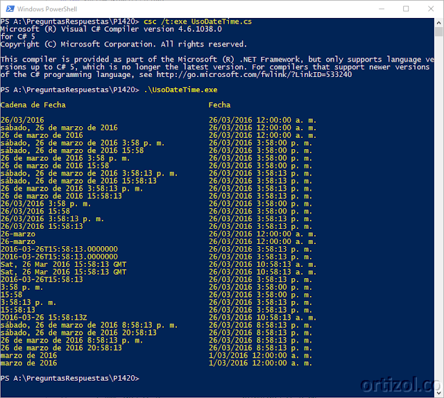 Ejecución assembly UsoDateTime.exe