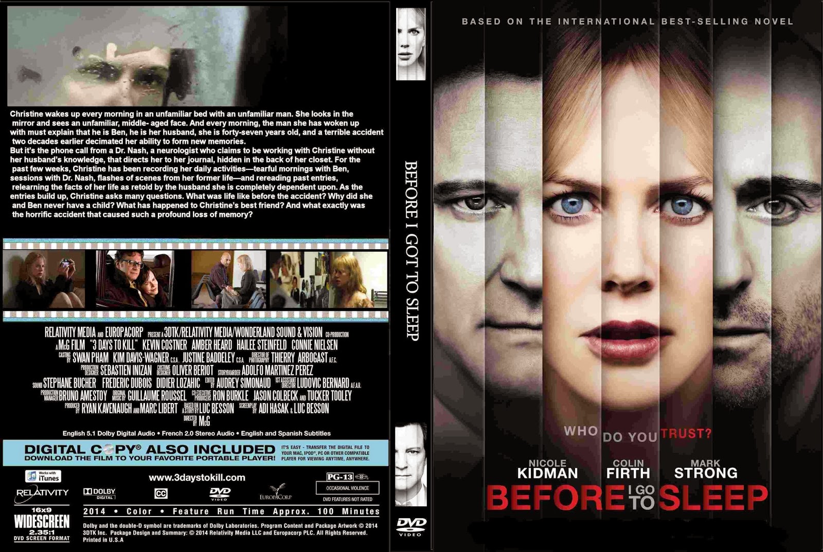 Before I Go to Sleep - DVD - Cover Movie
