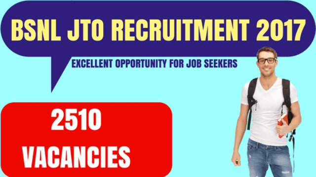 BSNL JTO Recruitment through GATE 2017 | Apply online for BSNL JTO Recruitment Notification 2017| The online application form for the BSNL JTO Recruitment 2017 is now available from March 6. The last date to apply BSNL JTO Recruitment 2017 is April 6. Bharat Sanchar Nigam Limited (BSNL) has announced to recruitment of 2510 JTOs through GATE 2017 score. Candidates can register for BSNL JTO Recruitment through GATE 2017 from this page. Bharat Sanchar Nigam Limited (BSNL) will be recruiting Junior Telecom Officers (JTO) in the discipplines of Telecom, Electronics, Electrical, Radio, Computer Science, Information Technology, Instrumentation Engineering on the basis of valid GATE 2017 scores. Candidates having M.Sc. Degree in Electronics/Computer Science are also eligible.There will be no interview for this recruitment and it will solely be on the basis of the GATE scores of the candidates. The BSNL will be hiring 2,510 graduate engineers for the post of JTOs making it the largest recruitment through GATE 2017. Candidates are required to appear for GATE 2017 in order to be considered eligible for recruitment. The application forms will be online and candidates will have to fill the online application after entering the GATE registration No which will be mentioned on the GATE 2017 Admit Card of the candidates. Check below the detailed information for the BSNL JTO Recruitment 2017 such as eligibility criteria, important dates, selection process, application process etc./2017/03/Bharat-Sanchar-Nigam-Limited-bsnl-jto-recruitment-through-gate-2017.html