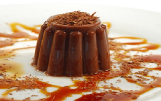 Flan de chocolate