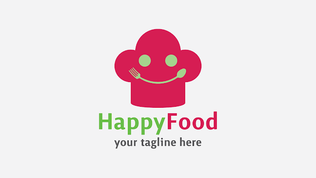 happyfood free business logo design template