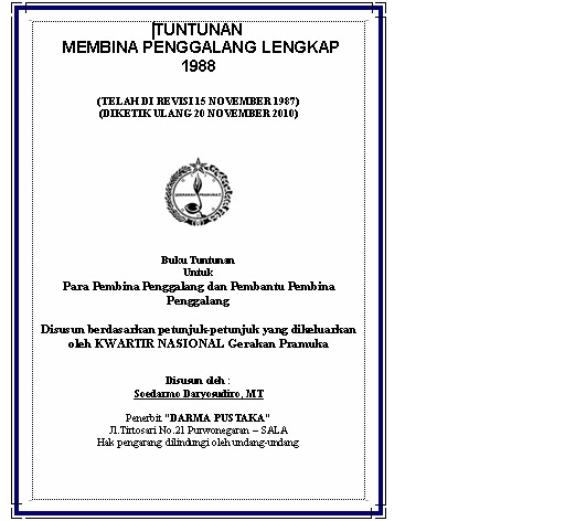 SOFTWARE RX: Buku Panduan Pembina Penggalang Pramuka