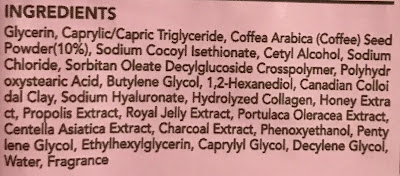NCD&CO Chok Chok Coffee Body Scrub Full Ingredients