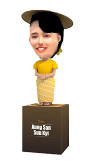 Aung San Suu Kyi Papercraft