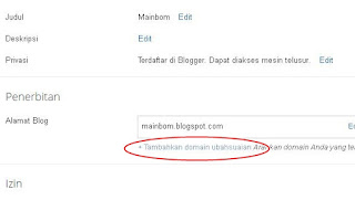 cara ganti domain blogspot di Domain.com