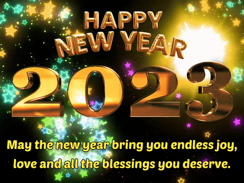 Animated Happy New Years Eve Images 2023, Happy New Year Wishes GIF