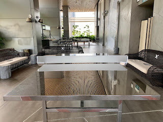 Ping pong table in metallic finish, JW Marriott Singapore Beach Road, 2021