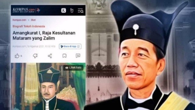 'Siapa Yang Mendandani Presiden Jokowi Kalau Benar Layaknya Raja Amangkurat I?'