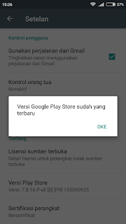 Cara memperbarui versi Playstore di android