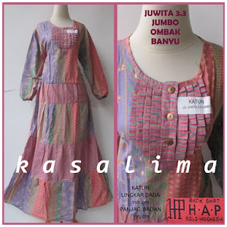 daster gamis jumbo juwita batik hap ombak banyu kasa lima solo