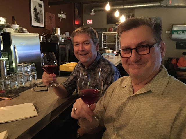 Terry and friend raise a glass to another great concert season