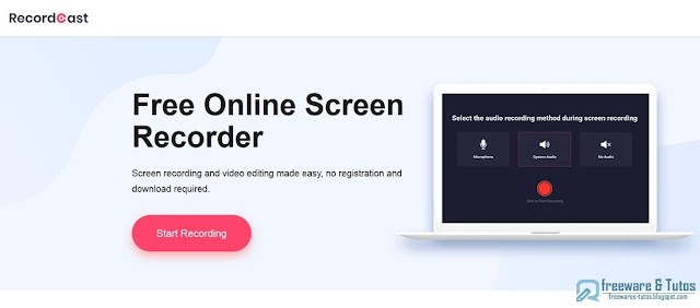 RecordCast : une solution en ligne gratuite pour enregistrer votre écran sans rien installer