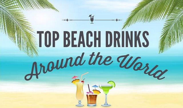 Image: Top Beach Drinks Around the World #infographic