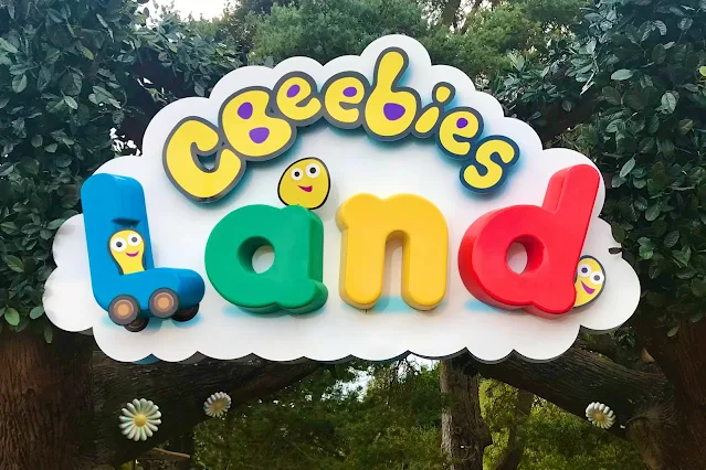 The entrance sign to Cbeebies Land at Alton Towers