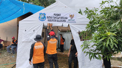  BAZNAS Dirikan Tenda untuk Pengungsi di Herlang