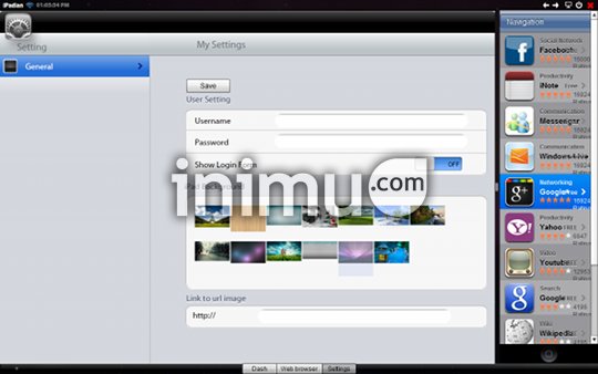 iPadian, iPad emulator for PC - Settings