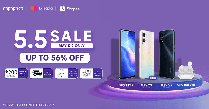 OPPO 5.5 Super Brand Day Sale: Enjoy up to 56% OFF with incredible treats!