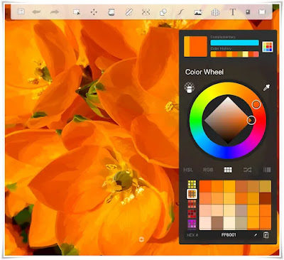 Color Wheel di Sketchbook Autodesk